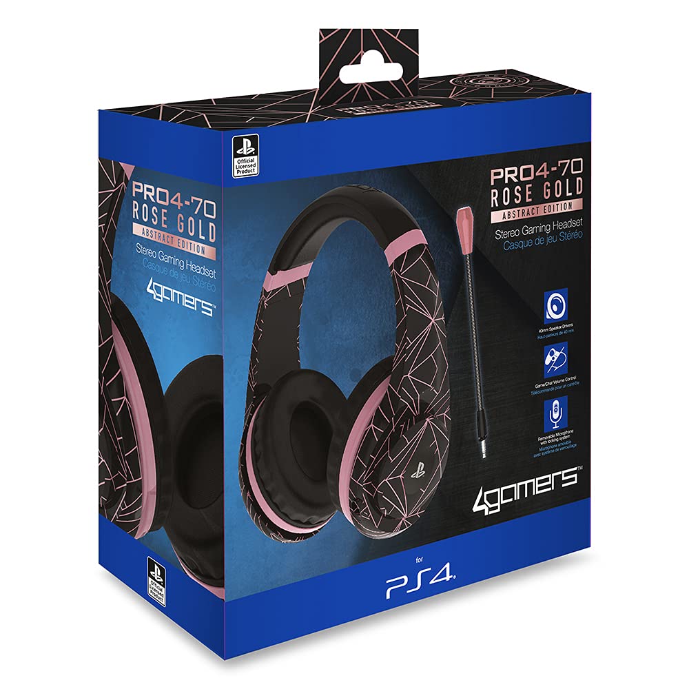 4 Gamers Pro4-70 - Rose Gold Black Auricular Gaming, Licenciado ( PS4 - ) 4 Gamers Pro4-70 - Rose Gold Black Auricular Gaming, Licenciado ( PS4 - )